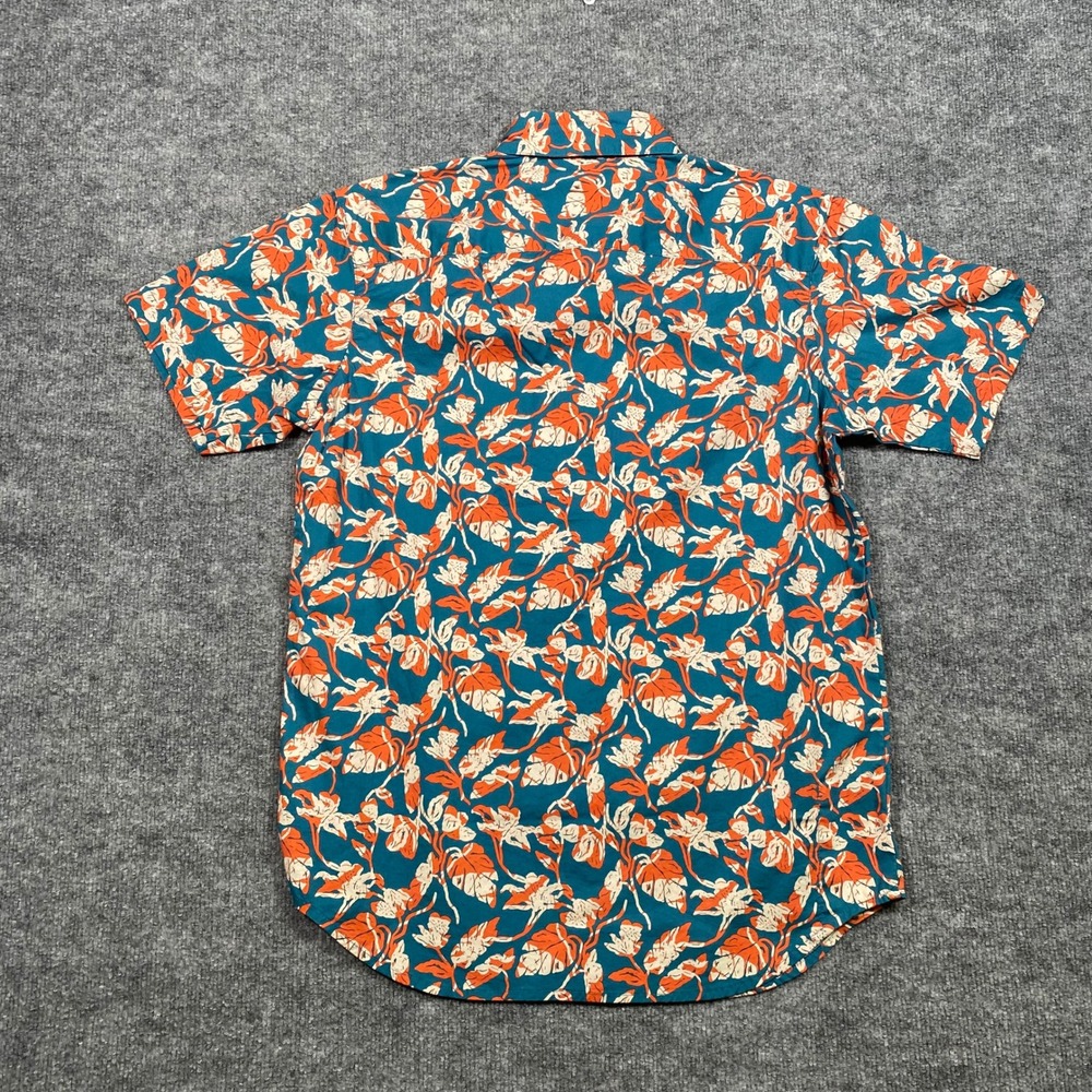 Columbia Rapid Rivers Mens Small Orange Tropical Leaf SS Shirt AM0094-365 NWT - Picture 6 of 7